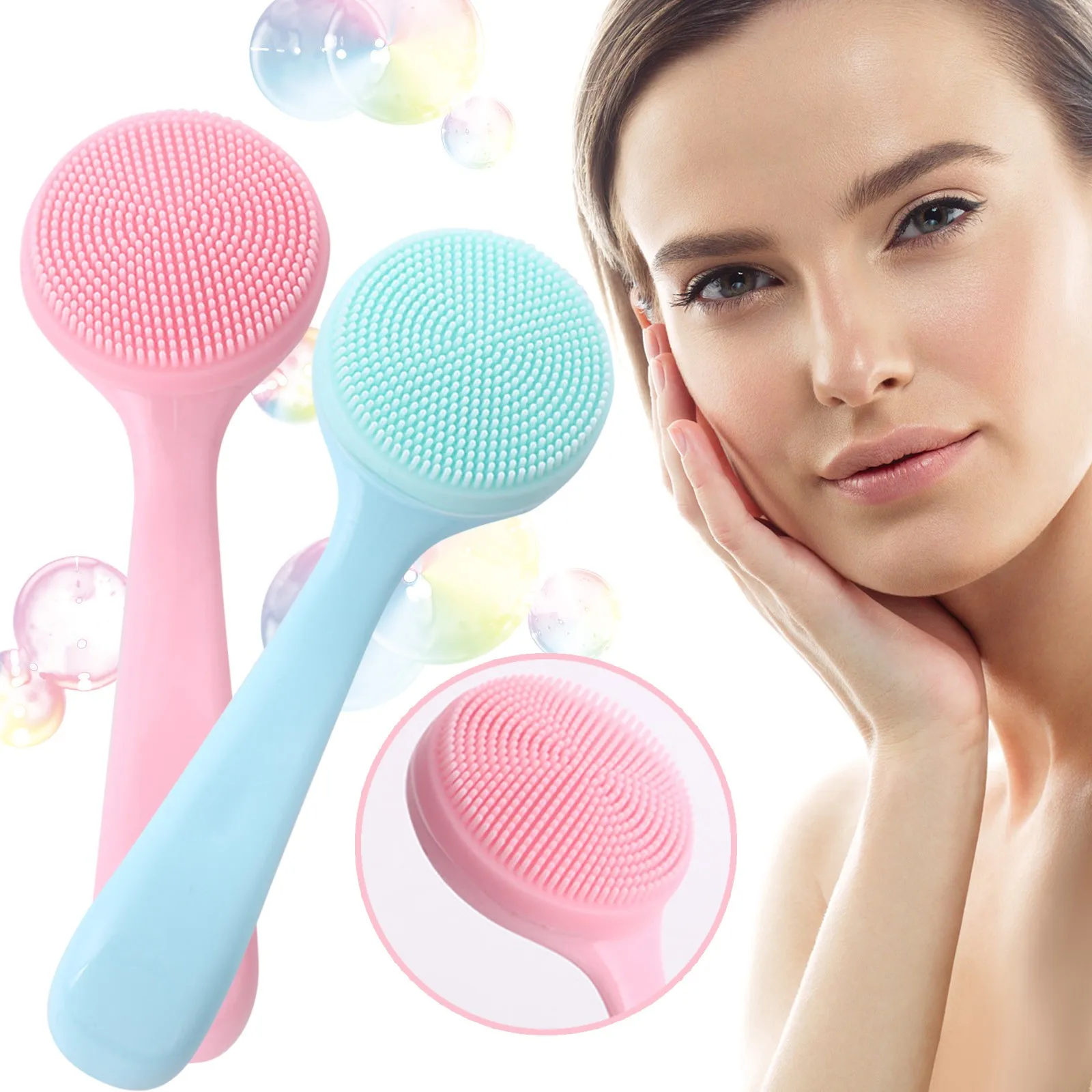 Silicone Facial Cleansing Brush Skin Care Massage For Face Blackhead Exfoliating Removal Brush Makeup Tool Gentle Exfoliating
Silicone Facial Cleansing Brush Skin Care Massage For Face Blackhead Exfoliating Removal Brush Makeup Tool Gentle Exfoliating