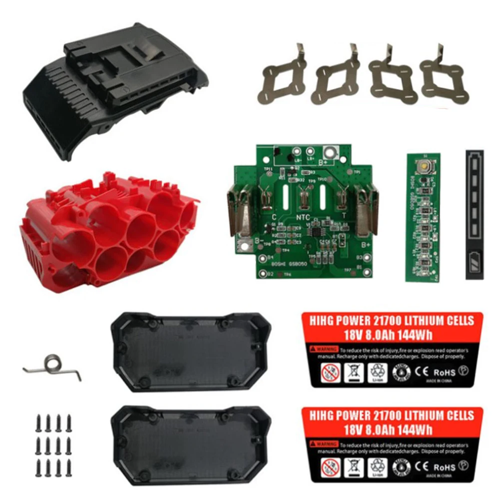 BAT618 Battery Plastic Case With 10x21700 Battery Case Filled For BAT618 18V 21700 Li-ion Battery PCB Plastic Battery Component
BAT618 Battery Plastic Case With 10x21700 Battery Case Filled For BAT618 18V 21700 Li-ion Battery PCB Plastic Battery Component