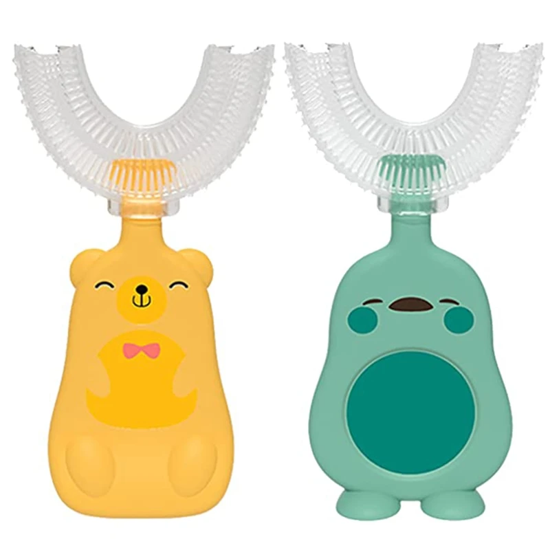 2 Pcs Cartoon Handheld 360 Degree U-shaped Baby Toothbrushes Soft Silicone Teeth Brushes Kids Teeth Cleaner Oral Care
2 Pcs Cartoon Handheld 360 Degree U-shaped Baby Toothbrushes Soft Silicone Teeth Brushes Kids Teeth Cleaner Oral Care