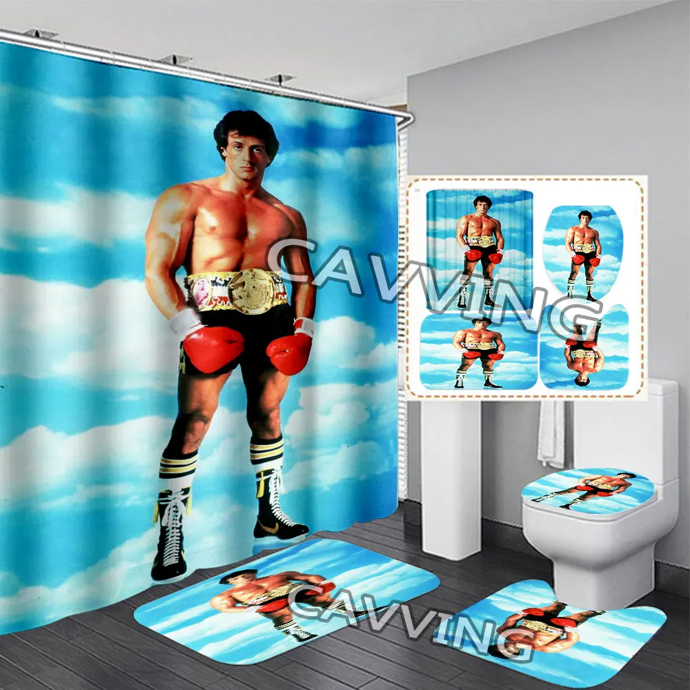ROCKY BALBOA 3D Shower Curtains Waterproof Bathroom Curtain Anti-slip Bath Mat Set Toilet Rugs Carpet Home Decor H01
ROCKY BALBOA 3D Shower Curtains Waterproof Bathroom Curtain Anti-slip Bath Mat Set Toilet Rugs Carpet Home Decor H01