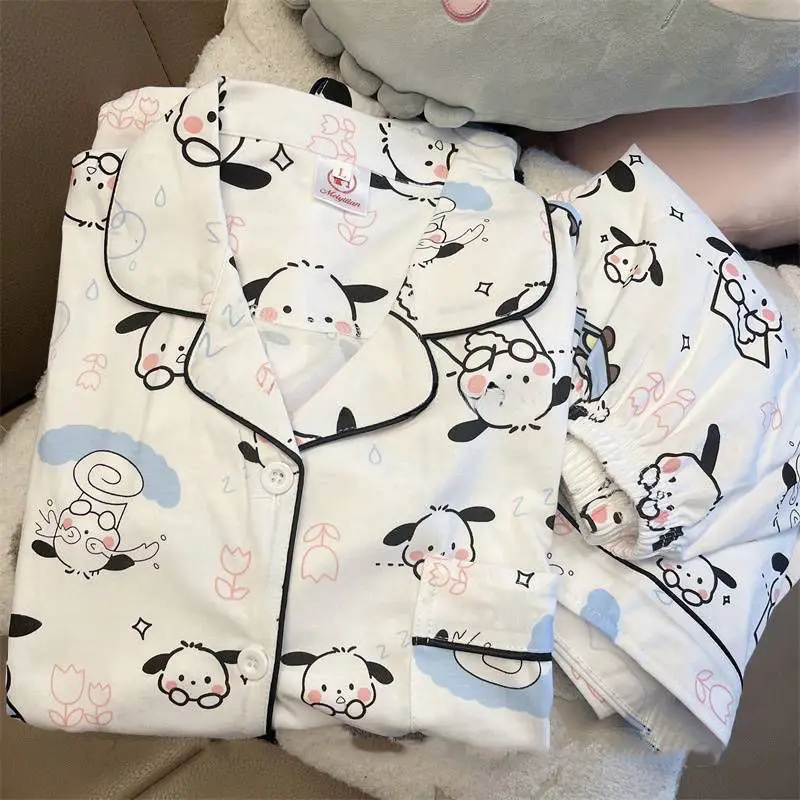 Kawaii Sanrio Pajamas Women's Summer Cartoon Cute Hello Kitty Pajamas Short Sleeve New Student Homewear Set
Kawaii Sanrio Pajamas Women's Summer Cartoon Cute Hello Kitty Pajamas Short Sleeve New Student Homewear Set