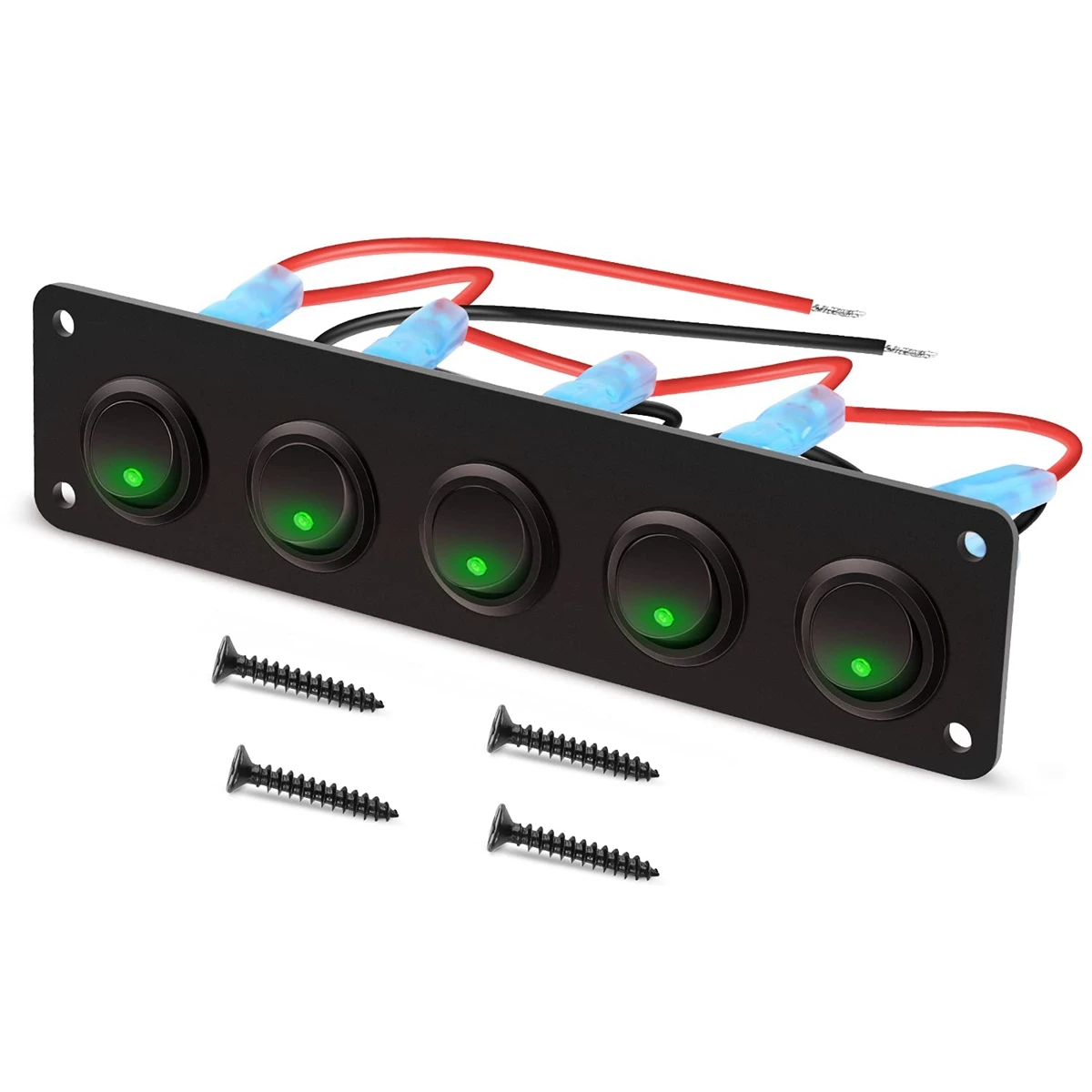 5 Round Dash Rocker Toggle Switch Panel Waterproof 12-24V LED for RV Yacht Marine Car Marine Green
5 Round Dash Rocker Toggle Switch Panel Waterproof 12-24V LED for RV Yacht Marine Car Marine Green