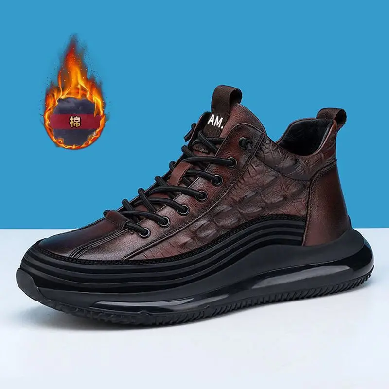 Soft leather boots for workers men winter casual waterproof shoes man platform fashion pu design sneakers work boots with fur
Soft leather boots for workers men winter casual waterproof shoes man platform fashion pu design sneakers work boots with fur