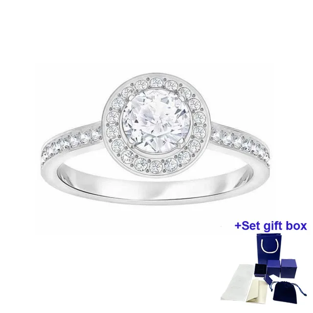 S High Quality Fashion Jewelry Angelic ring, Round cut Pave,White, Exquisite Gift Box Free Shipping 
S High Quality Fashion Jewelry Angelic ring, Round cut Pave,White, Exquisite Gift Box Free Shipping