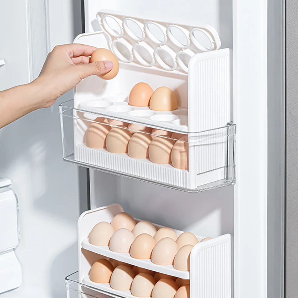 3 Layer Refrigerator Plastic Egg Holder Large Capacity Egg Storage Case For Kitchen Countertops 
3 Layer Refrigerator Plastic Egg Holder Large Capacity Egg Storage Case For Kitchen Countertops