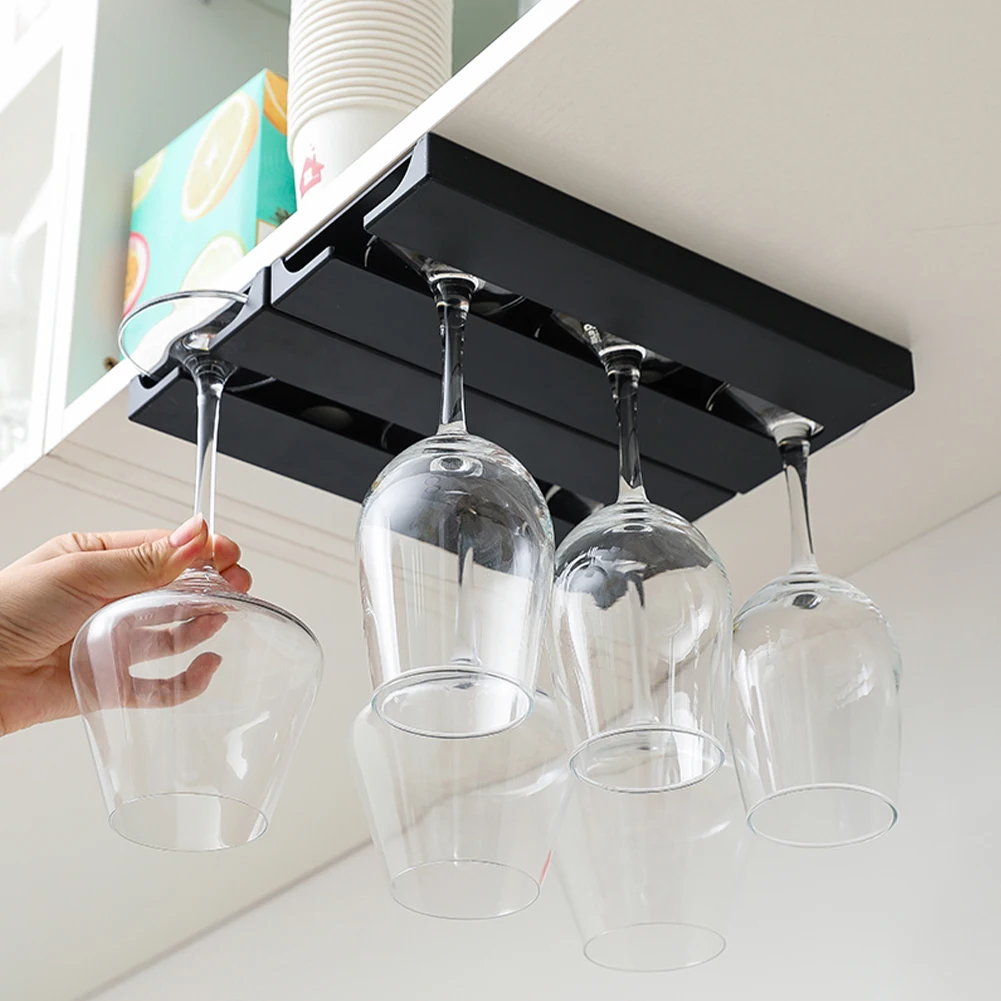 New Kitchen Under Cabinet Free Punching Holder Wine Glass Rack Multi-function Classification Stemware Glass Cup Hanging Holder
New Kitchen Under Cabinet Free Punching Holder Wine Glass Rack Multi-function Classification Stemware Glass Cup Hanging Holder
