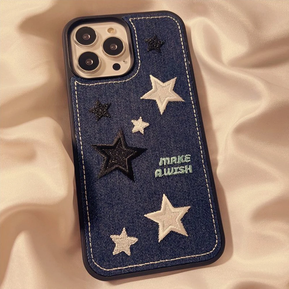 Coque Star Woven Denim y 2k vintage Phone Case for IPhone 13 11 12 14 Pro XR XS MAX 8 X Plus SE 13 Pro Solid Luxury Cover
Coque Star Woven Denim y 2k vintage Phone Case for IPhone 13 11 12 14 Pro XR XS MAX 8 X Plus SE 13 Pro Solid Luxury Cover