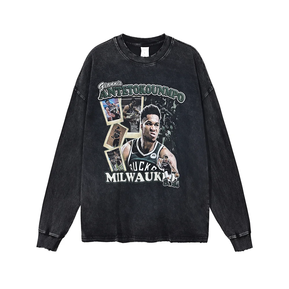 2022 Men Washed T Shirt Hip Hop Streetwear Basketball Star Graphic Printed T Shirt Cotton Loog Sleeve Ripped Harajuku Top Tees
2022 Men Washed T Shirt Hip Hop Streetwear Basketball Star Graphic Printed T Shirt Cotton Loog Sleeve Ripped Harajuku Top Tees