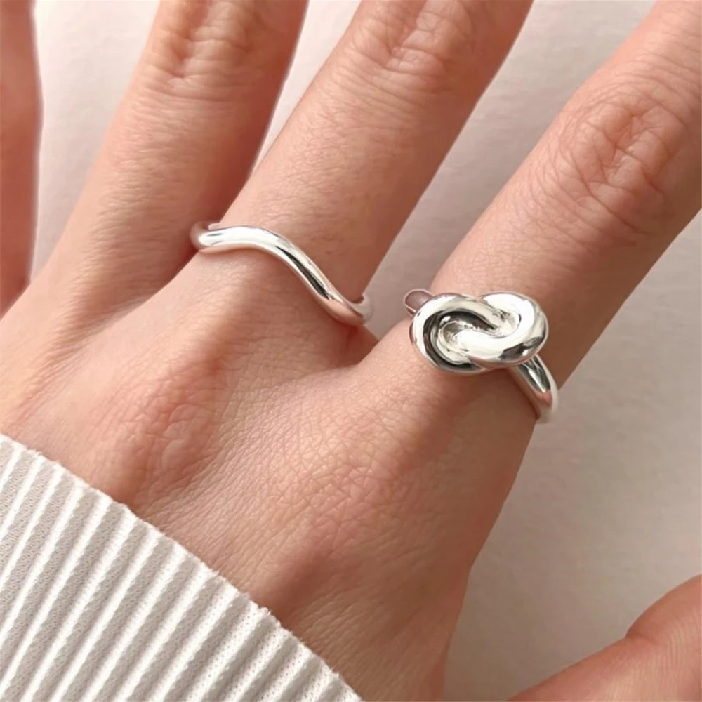 Lispector 925 Sterling Silver Korean Knotted Rings for Women Hip Hop Minimalist Open Ring Party Club Rock Punk Jewelry Gifts
Lispector 925 Sterling Silver Korean Knotted Rings for Women Hip Hop Minimalist Open Ring Party Club Rock Punk Jewelry Gifts