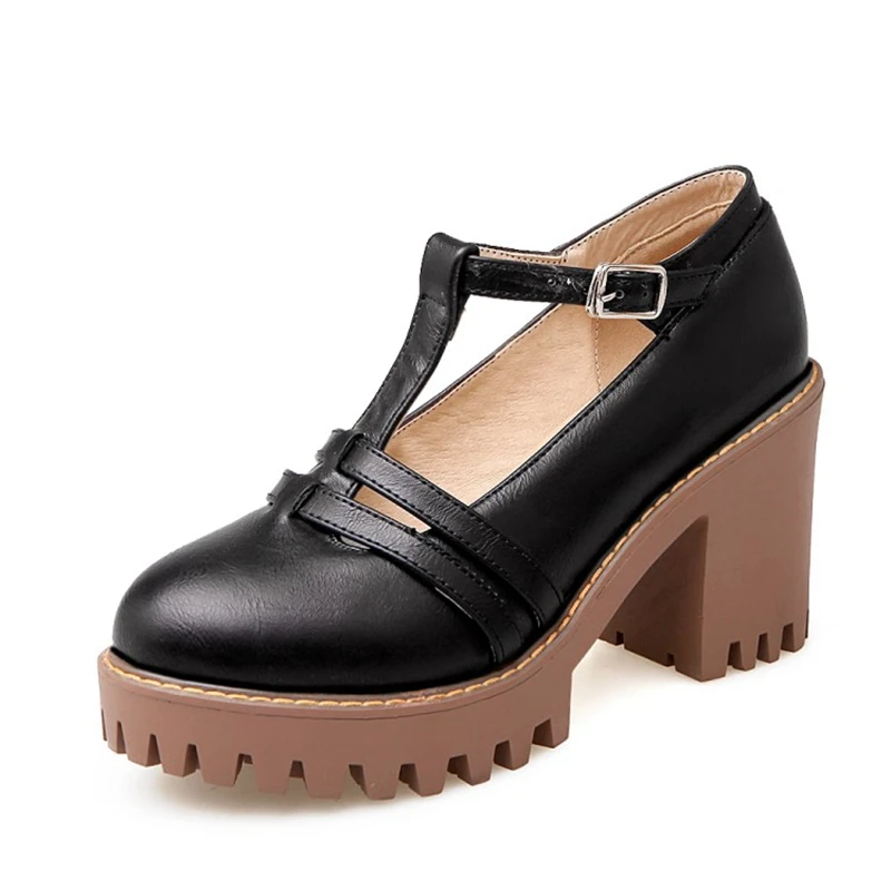 QPLYXCO New Arrival Women Classic Pumps Shoes Spring Summer Black Leather Mary Jane High Heels Fashion Buckle Platform Shoes A-4 
QPLYXCO New Arrival Women Classic Pumps Shoes Spring Summer Black Leather Mary Jane High Heels Fashion Buckle Platform Shoes A-4