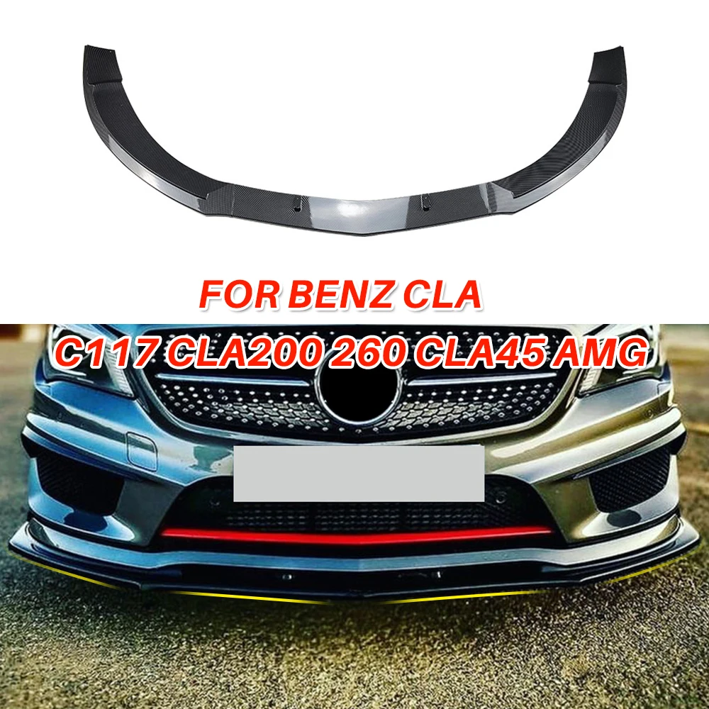 

Передний бампер для Benz CLA C117, спойлер для губ, CLA200 260, CLA45 AMG, комплект кузова, сплиттер, диффузор, ABS, автомобильные аксессуары 2013, 2014, 2015