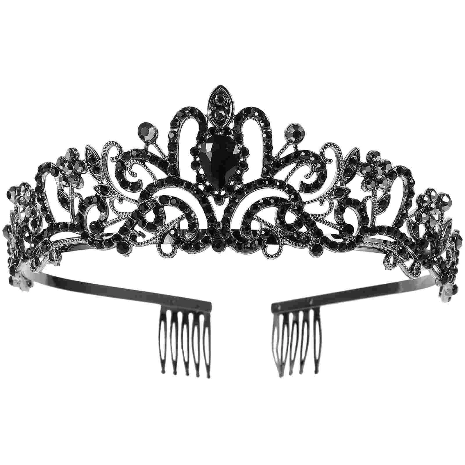 

Bridal Crown Bride Headpieces Wedding Shiny Tiara Prop Crystal Diamond Alloy Decor Hair Miss