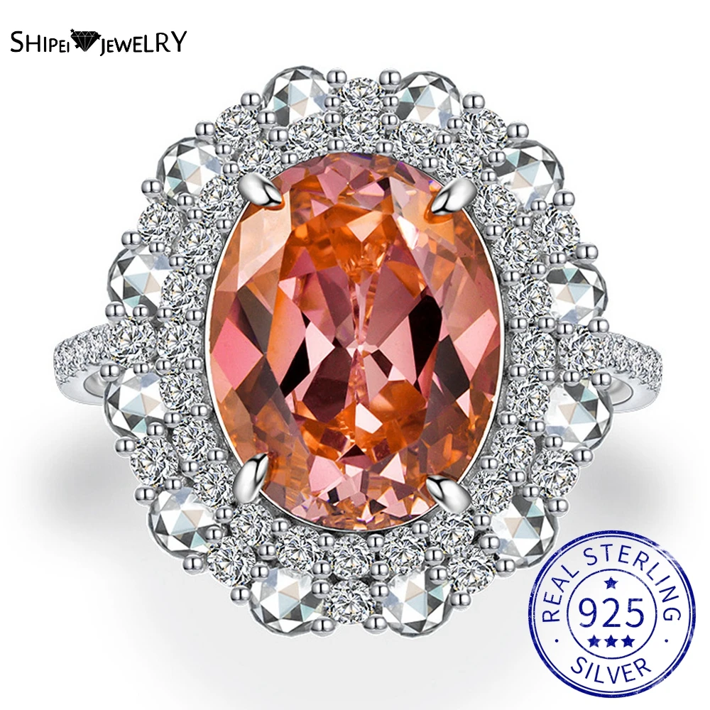 Shipei 100% 925 Sterling Silver 10CT Oval Created Moissanite Padparadscha Gemstone Engagement Ring For Women Fine Jewelry Gifts
Shipei 100% 925 Sterling Silver 10CT Oval Created Moissanite Padparadscha Gemstone Engagement Ring For Women Fine Jewelry Gifts