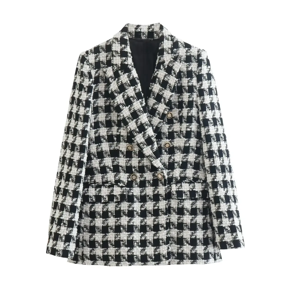 WOMEN TRAF New 2022 Autumn winterWoolen Plaid Blazer Jackets Long Sleeve Pocket Double Breasted Lapel Casual Trend coats Tops
WOMEN TRAF New 2022 Autumn winterWoolen Plaid Blazer Jackets Long Sleeve Pocket Double Breasted Lapel Casual Trend coats Tops