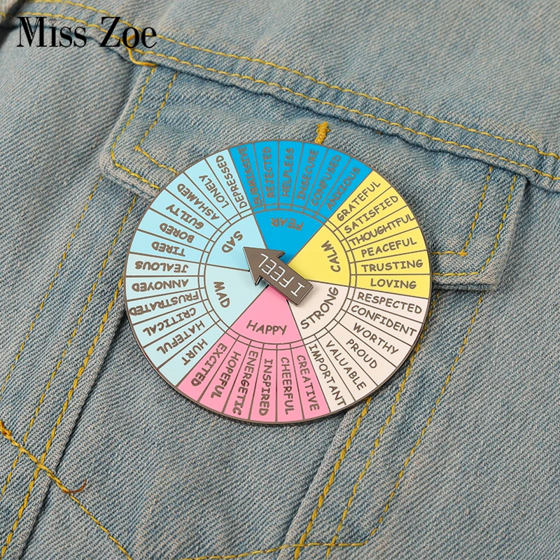 I Feel...Enamel Pins Custom Big Turntable Brooches Emotion Lapel Badges Cool Funny Creative Jewelry Gift for Kids Friends
I Feel...Enamel Pins Custom Big Turntable Brooches Emotion Lapel Badges Cool Funny Creative Jewelry Gift for Kids Friends