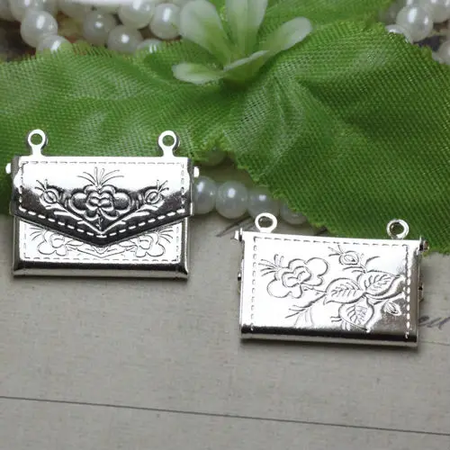 10PCS 15*20mm Wallet Shaped with Wave-striped PHOTO LOCKET Wholesale SILVER PLATED Necklace Pendant&Charm DIY Jewelry Findingss 
10PCS 15*20mm Wallet Shaped with Wave-striped PHOTO LOCKET Wholesale SILVER PLATED Necklace Pendant&Charm DIY Jewelry Findingss