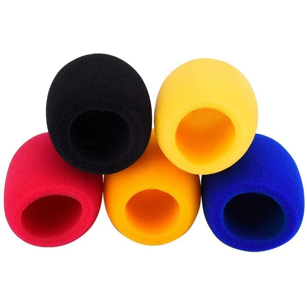 5 Pcs Solid Color Non-Disposable Microphone Dust Cover Thickened Blowout for KTV | Электроника