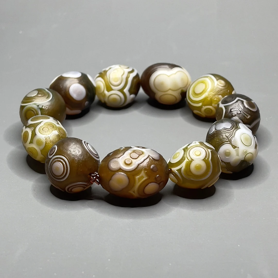 Natural Agate Beads Bracelets Wenwan Hand Strings Rare Charms Agate Natural High-quality Jewelry Antique Collection SC-05
Natural Agate Beads Bracelets Wenwan Hand Strings Rare Charms Agate Natural High-quality Jewelry Antique Collection SC-05
