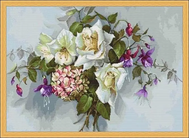 Roses and Lantern Bouquet 64-49 Cross Stitch Ecological Cotton Thread Embroidery Home Decoration Hanging Painting Gift
Roses and Lantern Bouquet 64-49 Cross Stitch Ecological Cotton Thread Embroidery Home Decoration Hanging Painting Gift