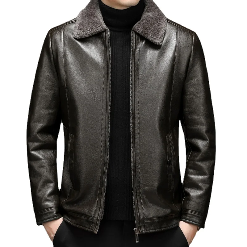 Autumn and Winter New Business Leather Jacket Men's Fleece Thickened Warmth Large Size Classic Faux Leather Jacket PU Jacket
Autumn and Winter New Business Leather Jacket Men's Fleece Thickened Warmth Large Size Classic Faux Leather Jacket PU Jacket