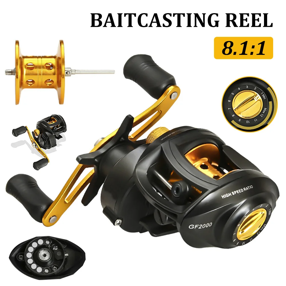Baitcasting Reel 8KG Max Drag Fishing Reel 8.1:1 Ratio Magnetic Brake System Freshwater Saltwater Fishing Tackle Accessories
Baitcasting Reel 8KG Max Drag Fishing Reel 8.1:1 Ratio Magnetic Brake System Freshwater Saltwater Fishing Tackle Accessories
