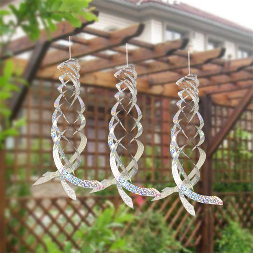3pcs Rotating Reflective Rod Bird Repeller Bird Spiral Reflectors Scare Tool Garden Hanging Control Bird Device Outdoor Decor
3pcs Rotating Reflective Rod Bird Repeller Bird Spiral Reflectors Scare Tool Garden Hanging Control Bird Device Outdoor Decor