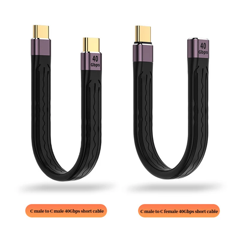 USB 4.0 Gen3 Data Cable PD100W 20V/5A 40GPBS QC4+PPS Fast Charging Type-C Male/Female To C-Type Male For MacBook iPad Xiaomi
USB 4.0 Gen3 Data Cable PD100W 20V/5A 40GPBS QC4+PPS Fast Charging Type-C Male/Female To C-Type Male For MacBook iPad Xiaomi