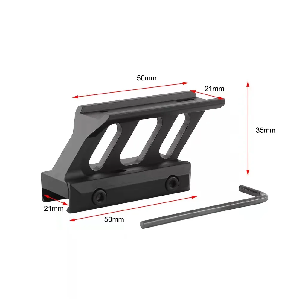 T1 Scope base 20mm height increase bracket aluminum alloy material with hole bracket new product launch
T1 Scope base 20mm height increase bracket aluminum alloy material with hole bracket new product launch