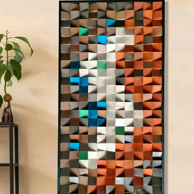 Solid Wood Mosaic Living Room Entrance Sofa TV Background Wall Decorative Painting Physical Stereo Hanging Painting Oil Painting 
Solid Wood Mosaic Living Room Entrance Sofa TV Background Wall Decorative Painting Physical Stereo Hanging Painting Oil Painting