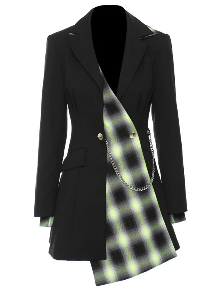 2022 Autumn Winter New Plaid Contrasting Colors Blazer Lapel Long Sleeve Double Breasted Casual Loose Jacket Fashion Trend
2022 Autumn Winter New Plaid Contrasting Colors Blazer Lapel Long Sleeve Double Breasted Casual Loose Jacket Fashion Trend