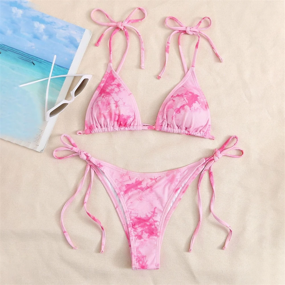 Сексуальный женский комплект бикини на шнуровке микро стринги раздельный купальник из 2 предметов пуш-ап с розовым принтом боковой купальн... 
Сексуальный женский комплект бикини на шнуровке микро стринги раздельный купальник из 2 предметов пуш-ап с розовым принтом боковой купальн...