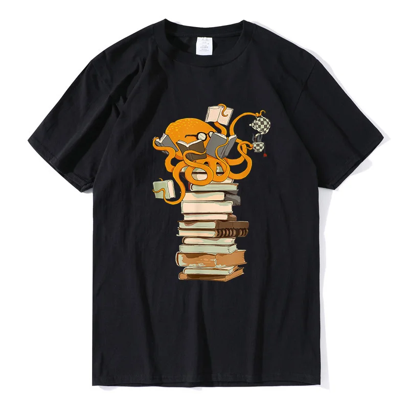 Reading Octopus T-shirt Tea Coffee and Books Book Lover Funny Men's Shirt Short Sleeve Funny Unisex 100% Cotton short sleeve tee
Reading Octopus T-shirt Tea Coffee and Books Book Lover Funny Men's Shirt Short Sleeve Funny Unisex 100% Cotton short sleeve tee