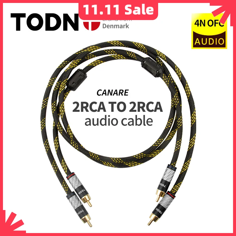 1 пара кабель RCA для Hi-Fi стереозвука 2RCA-2RCA | Электроника