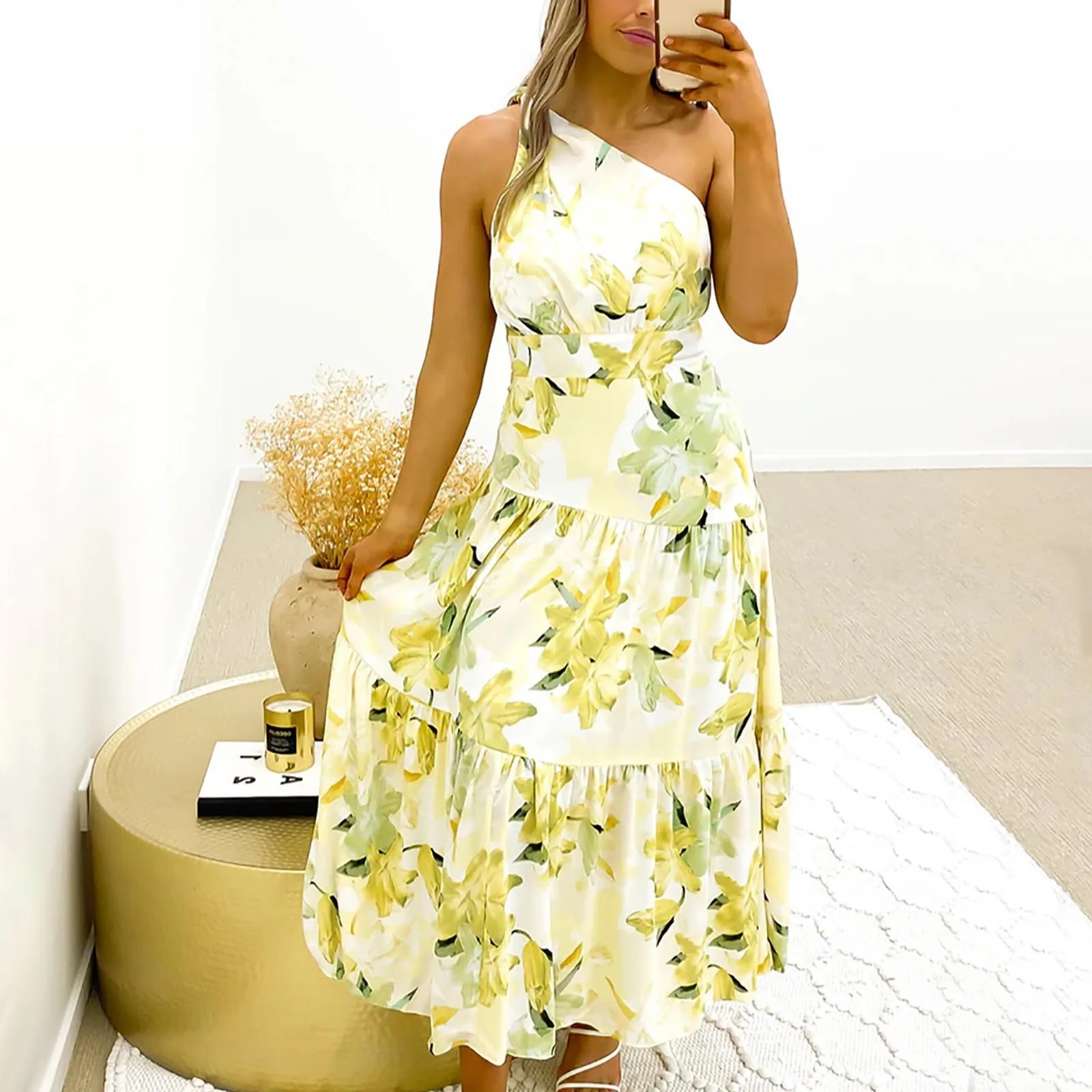 2022 Summer Maxi Boho Dress Women One Shoulder Long Floral Dress Ladies Elegant Print Bohemian Flower Dress For Women
2022 Summer Maxi Boho Dress Women One Shoulder Long Floral Dress Ladies Elegant Print Bohemian Flower Dress For Women