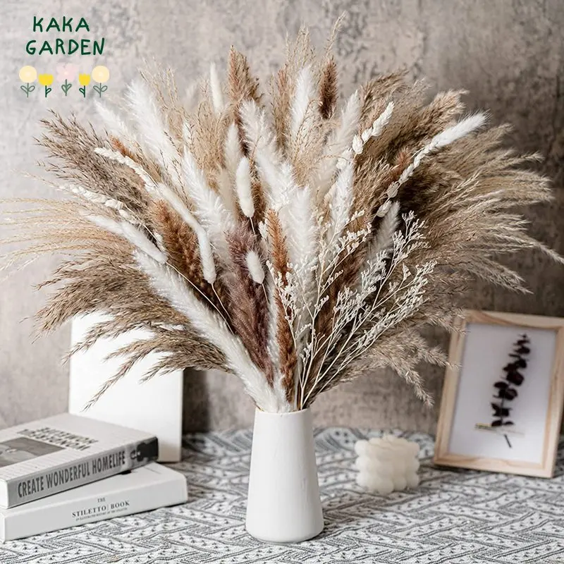 Fluffy Pampas Grass Natural Dried Flowers Bouquet Wedding Decoration Real Reed Rabbit Tail Grass Home Decor Flower Arrangement 
Fluffy Pampas Grass Natural Dried Flowers Bouquet Wedding Decoration Real Reed Rabbit Tail Grass Home Decor Flower Arrangement