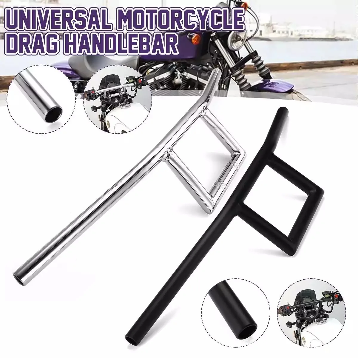 

New Vintage Modified Handlebar I-Handle Universal Faucet Handle Haley Vintage Handlebar CG125 Prince GN125 Generic kawasak z900