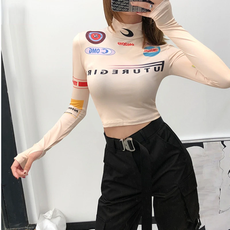 2020 autumn Long-Sleeved Elastic Round Neck Tight Sports Shirt mujer Harajuku Basic printing tops Women Casual Fashion T-shirt
2020 autumn Long-Sleeved Elastic Round Neck Tight Sports Shirt mujer Harajuku Basic printing tops Women Casual Fashion T-shirt