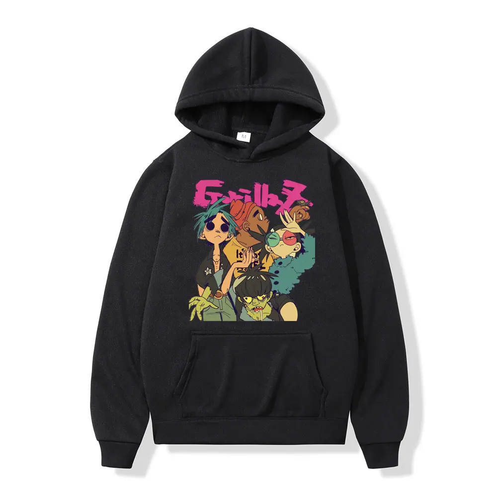 Толстовка с капюшоном для мужчин и женщин, худи с принтом группы Gorillaz, Модный свитшот в стиле хип-хоп, уличная одежда y2k, Осень-зима
Толстовка с капюшоном для мужчин и женщин, худи с принтом группы Gorillaz, Модный свитшот в стиле хип-хоп, уличная одежда y2k, Осень-зима