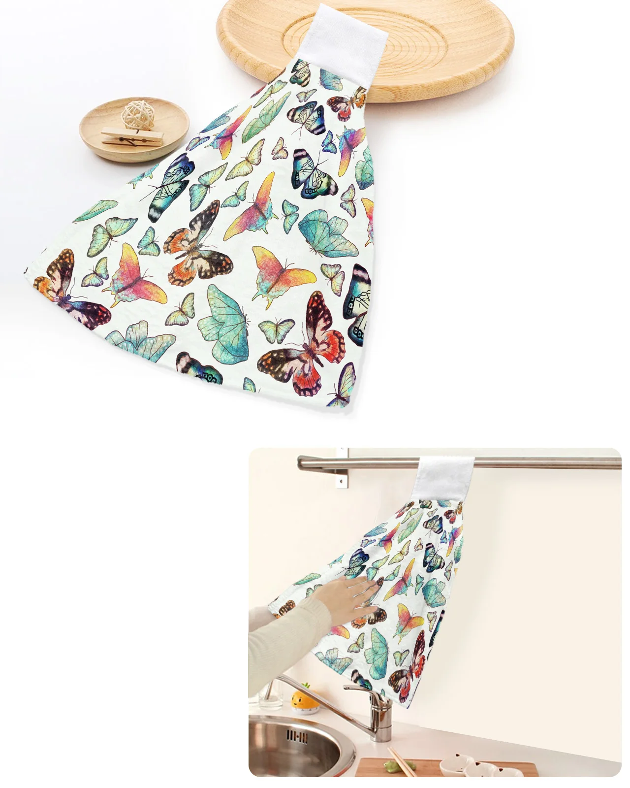 Colorful Butterfly Hand Towels Home Kitchen Bathroom Dishcloths Hand Towel With Hanging Loops Quick Dry Soft Absorbent Towels
Colorful Butterfly Hand Towels Home Kitchen Bathroom Dishcloths Hand Towel With Hanging Loops Quick Dry Soft Absorbent Towels