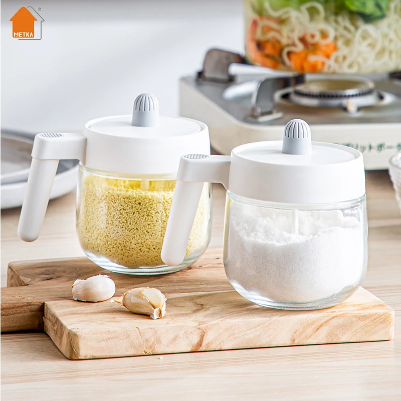 METKA Glass Seal Seasoning Bottle Moisture-Proof Seasoning Box with Cover Spoon, Spice Pots Storage Containers for Kitchen
METKA Glass Seal Seasoning Bottle Moisture-Proof Seasoning Box with Cover Spoon, Spice Pots Storage Containers for Kitchen