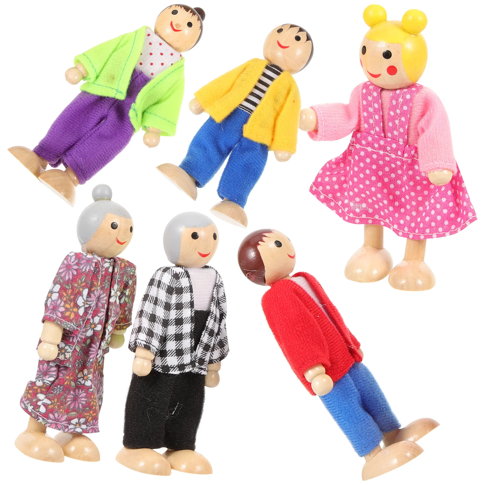 1 Set Family Dolls Small Human Figures Small Wooden Dolls Toys for Children Girls
1 Set Family Dolls Small Human Figures Small Wooden Dolls Toys for Children Girls