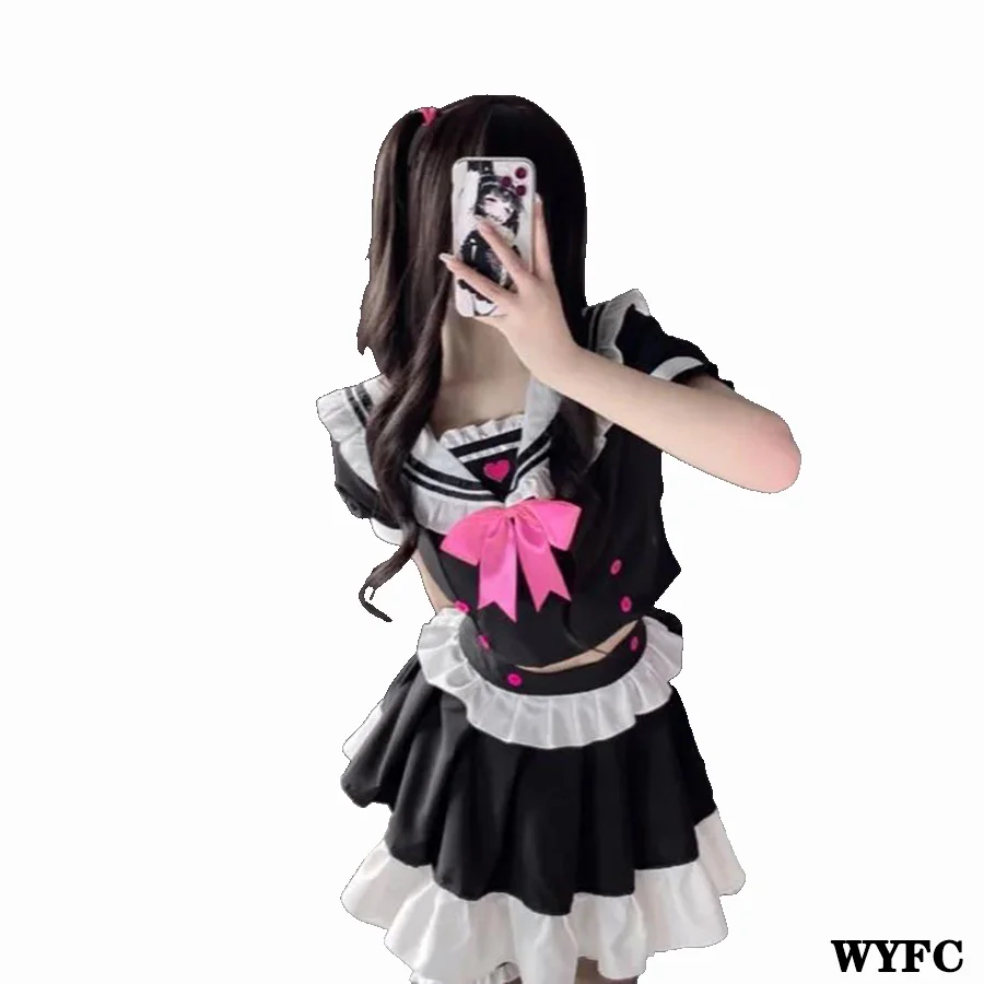 Hot Girl Anime Cute Doll Navy Collar Maid Dress Uniform Short Top Skirt Sexy Pink Bow Lace Short Sleeve Set Comic Con Party Show
Hot Girl Anime Cute Doll Navy Collar Maid Dress Uniform Short Top Skirt Sexy Pink Bow Lace Short Sleeve Set Comic Con Party Show