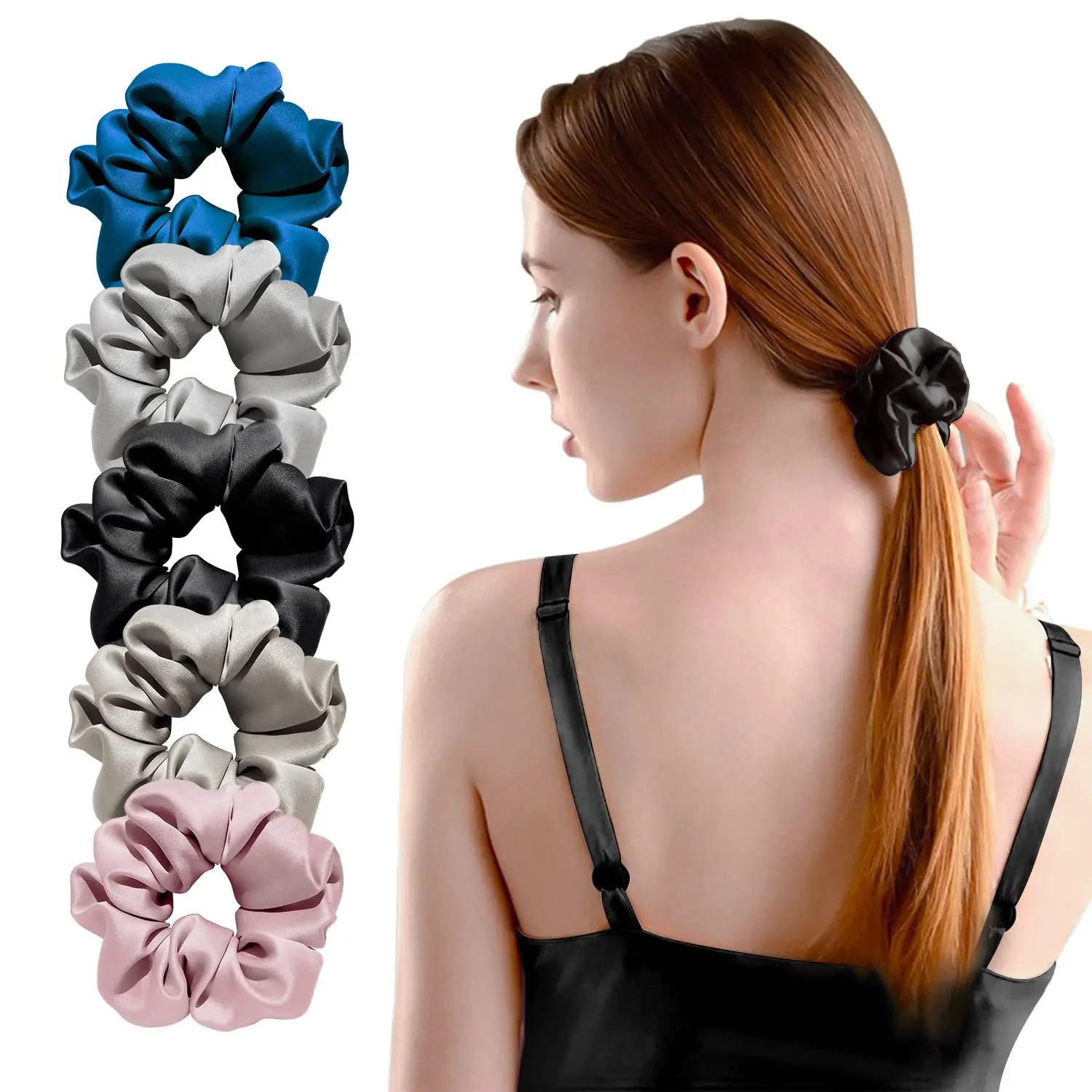 100% Silk Scrunchies Hair Accessories Charmeuse Hair Bands Ties Elastics Ponytail Holders for Women Girls Elastic Hair Ropes
100% Silk Scrunchies Hair Accessories Charmeuse Hair Bands Ties Elastics Ponytail Holders for Women Girls Elastic Hair Ropes