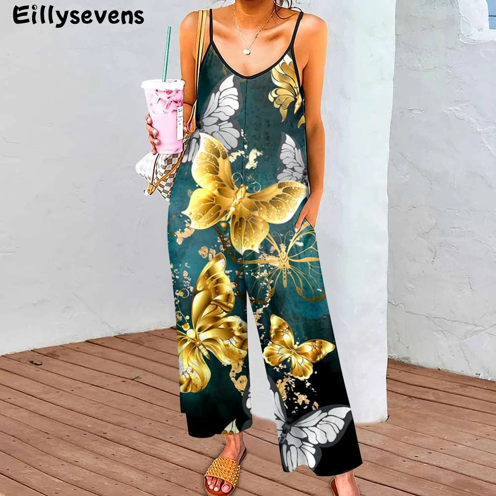 Overalls for Women Fashion Butterfly Print Summer Outfits for Women 2023 Casual O-Neck Loose Streetwear Pantalones De Mujer
Overalls for Women Fashion Butterfly Print Summer Outfits for Women 2023 Casual O-Neck Loose Streetwear Pantalones De Mujer
