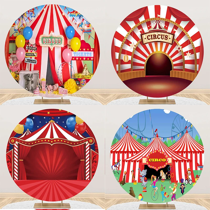Circle Round Circus Backdrop Carnival Happy Birthday Party Tent Kids Photograph Background Photo Banner Decoration
Circle Round Circus Backdrop Carnival Happy Birthday Party Tent Kids Photograph Background Photo Banner Decoration