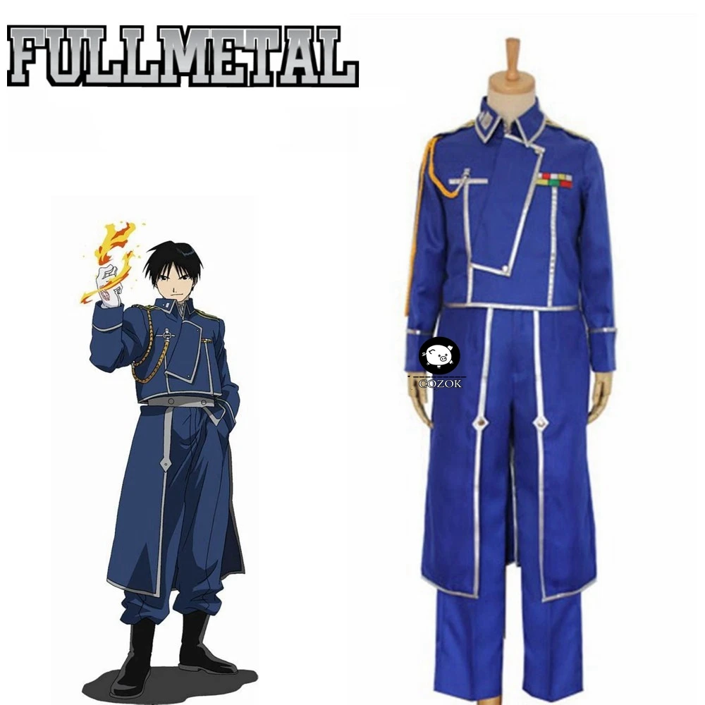 Anime Fullmetal Alchemist Cosplay Roy Mustang Costumes Military Uniform Suit Coat + Pants + Apron
Anime Fullmetal Alchemist Cosplay Roy Mustang Costumes Military Uniform Suit Coat + Pants + Apron