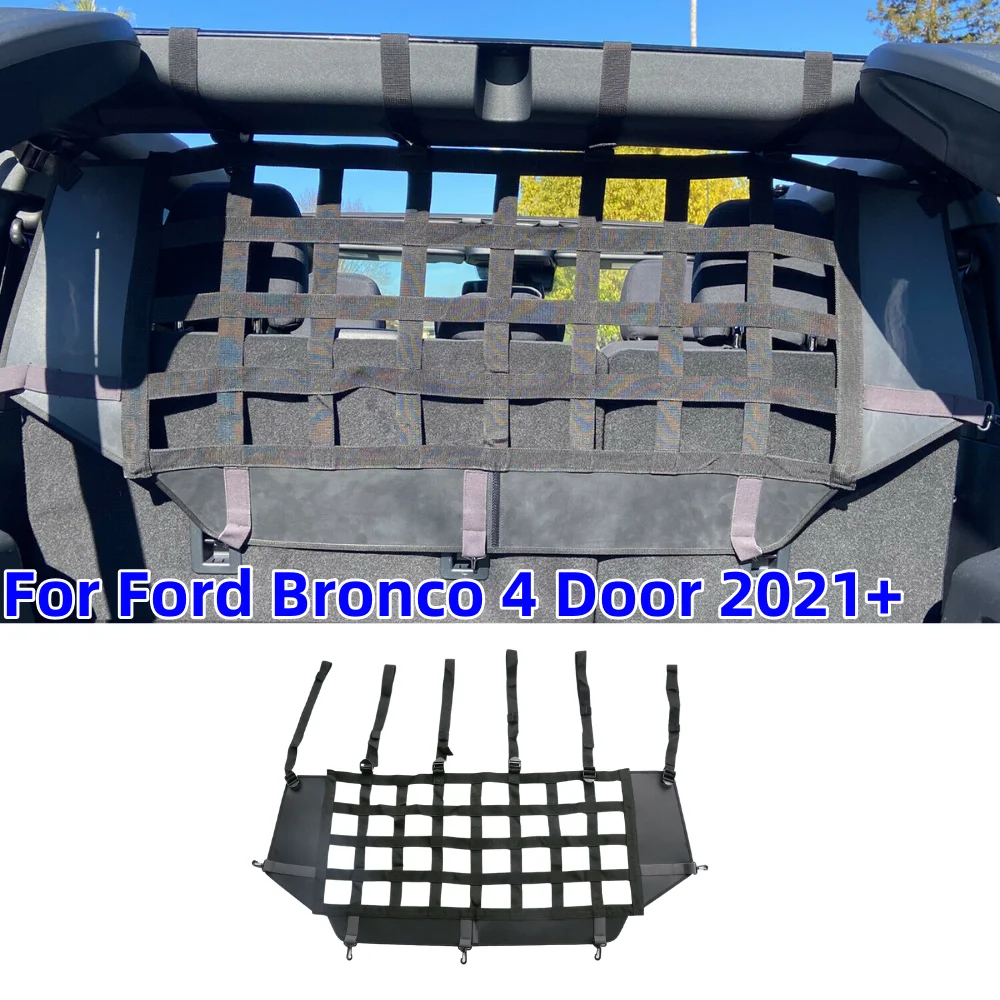 Car Trunk Isolation Net Webbing Cargo Net with Hook Pet Net Barrier Rear Seat For Ford Bronco 4 Door 2021+ 
Car Trunk Isolation Net Webbing Cargo Net with Hook Pet Net Barrier Rear Seat For Ford Bronco 4 Door 2021+