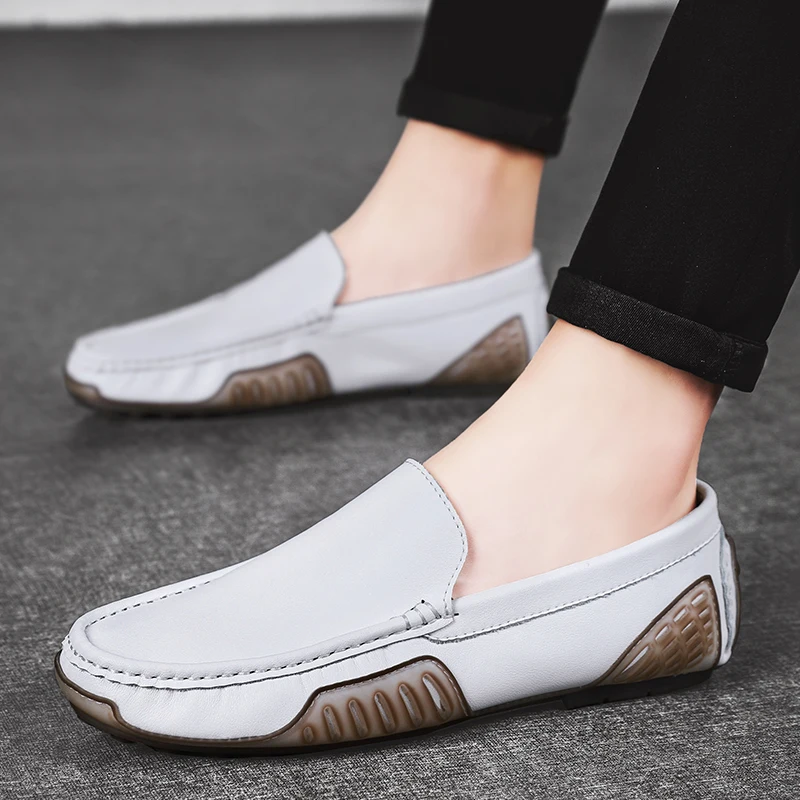 High Quality Men Moccasins Leather Casual Loafers Handmade Casual Shoes Breathable Slip-On Shoes Soft Comfortable Drive Flats
High Quality Men Moccasins Leather Casual Loafers Handmade Casual Shoes Breathable Slip-On Shoes Soft Comfortable Drive Flats