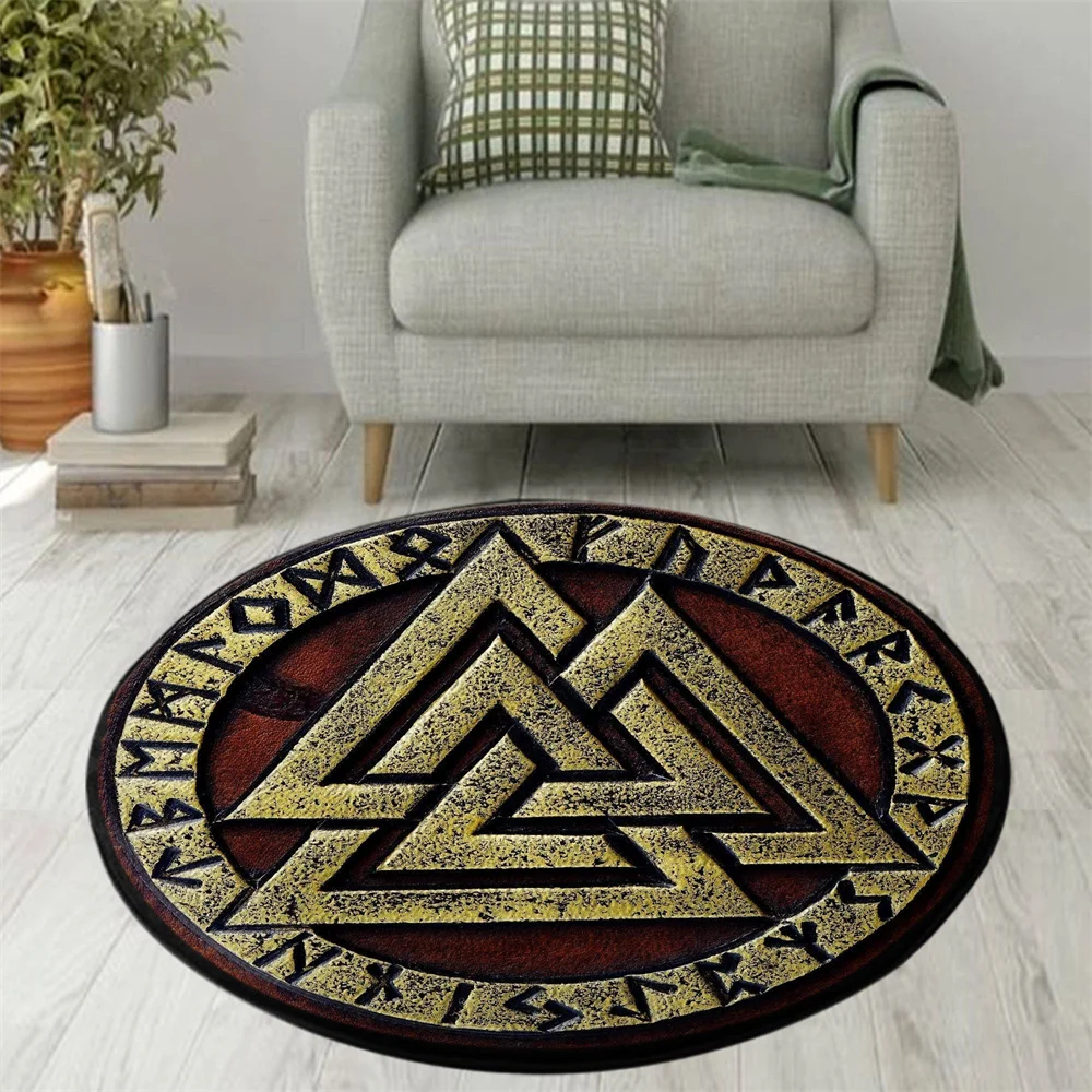 CLOOCL Viking Triangle Symbol Round Carpet 3D Print Viking Warrior Flannel Mat Rug Bedroom Living Room Chair Non-Slip Carpet
CLOOCL Viking Triangle Symbol Round Carpet 3D Print Viking Warrior Flannel Mat Rug Bedroom Living Room Chair Non-Slip Carpet