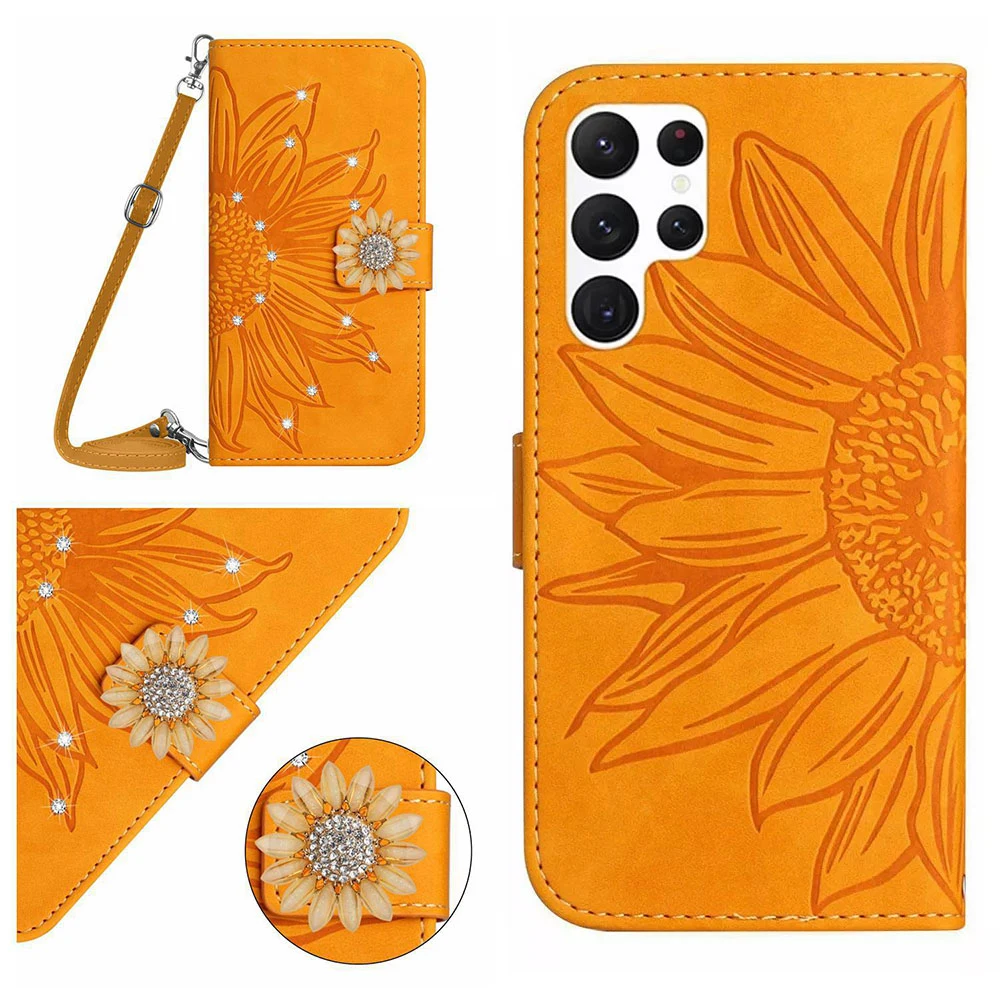 Роскошный кожаный флип-чехол с подсолнухами для Samsung Galaxy S23 S8 S9 S10 S20 S21 FE S22 Ultra Plus S10e S7 Edge, чехол для телефона
Роскошный кожаный флип-чехол с подсолнухами для Samsung Galaxy S23 S8 S9 S10 S20 S21 FE S22 Ultra Plus S10e S7 Edge, чехол для телефона
